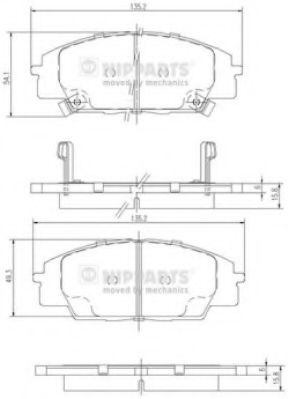 Гальмiвнi колодки дисковi BREMBO арт. J3604055