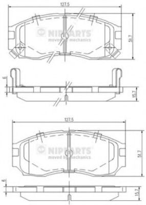 Гальмiвнi колодки дисковi JAPANPARTS арт. J3605030