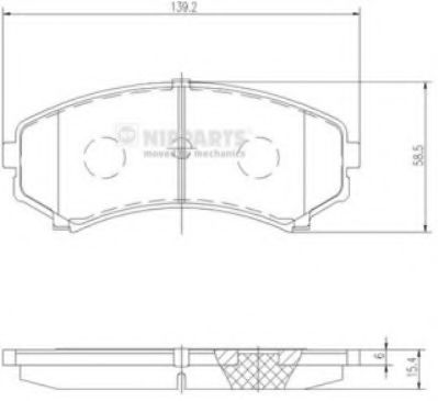 Гальмiвнi колодки дисковi BOSCH арт. J3605039