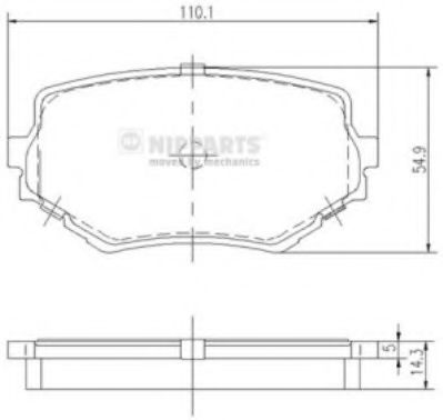 Гальмiвнi колодки дисковi JAPANPARTS арт. J3608017