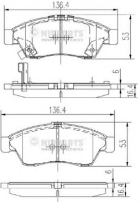 Гальмiвнi колодки дисковi BLUEPRINT арт. J3608024