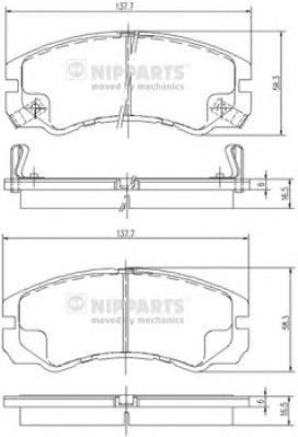 Гальмiвнi колодки дисковi BOSCH арт. J3609009