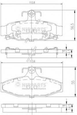 Гальмiвнi колодки дисковi ABS арт. J3610400