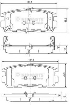 Гальмiвнi колодки дисковi ABS арт. J3610905