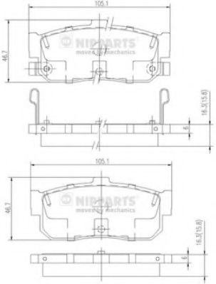 Гальмiвнi колодки дисковi JAPANPARTS арт. J3611034