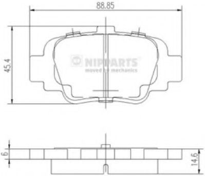 Гальмiвнi колодки дисковi ABS арт. J3611035