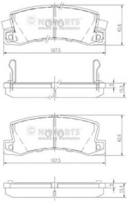 Гальмiвнi колодки дисковi JAPANPARTS арт. J3612013