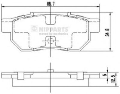 Гальмівні колодки JAPANPARTS арт. J3614002