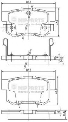 Гальмiвнi колодки дисковi BLUEPRINT арт. J3614008