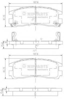 Гальмiвнi колодки дисковi BOSCH арт. J3615003