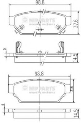 Гальмiвнi колодки дисковi ABS арт. J3615004