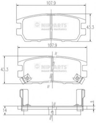 Гальмiвнi колодки дисковi BOSCH арт. J3615005