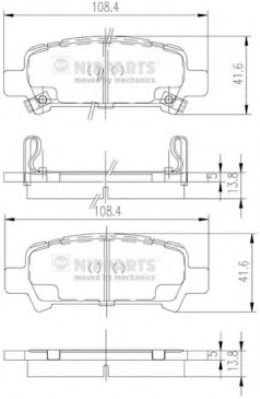 Гальмівні колодки FEBIBILSTEIN арт. J3617002