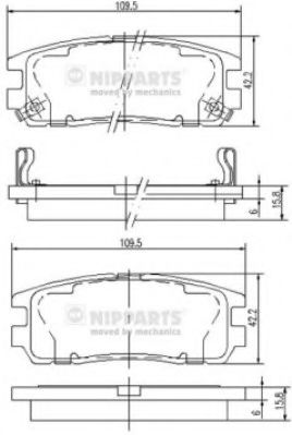 Гальмiвнi колодки дисковi ABS арт. J3619001