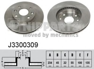 Гальмiвнi диски BOSCH арт. J3300309