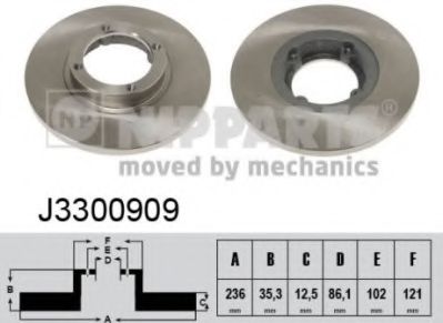 Гальмiвнi диски BREMBO арт. J3300909