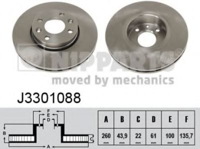 Гальмiвнi диски TOKO CARS арт. J3301088