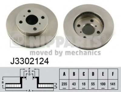 Гальмiвнi диски TOKO CARS арт. J3302124