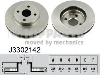 Гальмiвнi диски TRW арт. J3302142