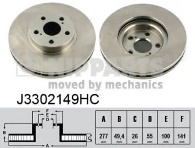 Гальмівний диск BOSCH арт. J3302149HC