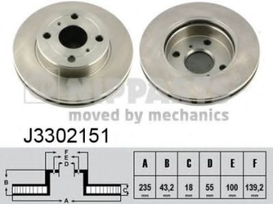 Гальмівний диск TOYOTA арт. J3302151