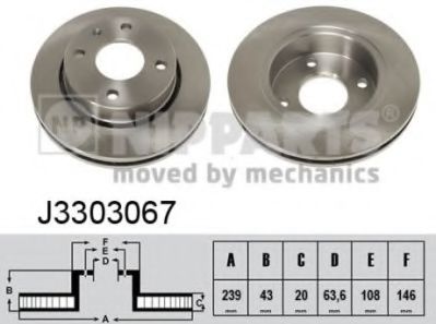 Гальмiвнi диски CIFAM арт. J3303067