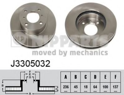 Гальмiвнi диски BOSCH арт. J3305032