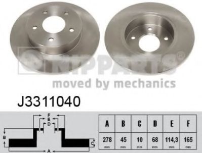 Гальмiвнi диски NISSAN арт. J3311040