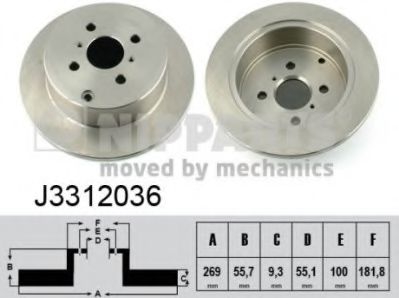 Гальмівний диск BOSCH арт. J3312036