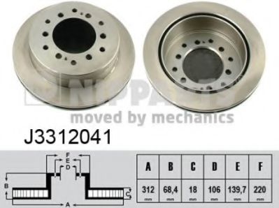 Гальмiвнi диски HERTHBUSSJAKOPARTS арт. J3312041