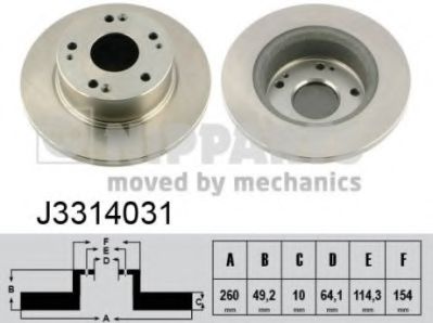 Гальмiвнi диски BREMBO арт. J3314031