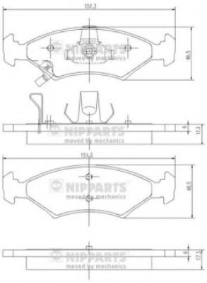 Гальмівні колодки TOKO CARS арт. J3600301