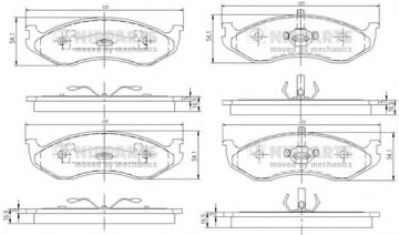 Гальмiвнi колодки дисковi BOSCH арт. J3600307