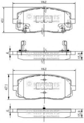 Гальмівні колодки COMLINE арт. J3600323