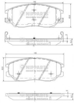 Гальмiвнi колодки дисковi ABS арт. J3600327