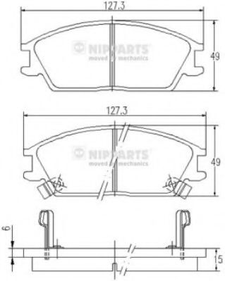 Гальмiвнi колодки дисковi ABS арт. J3600515