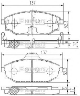 Гальмiвнi колодки дисковi TRW арт. J3600523