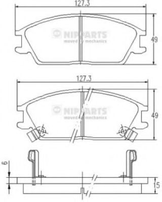 Гальмiвнi колодки дисковi JAPANPARTS арт. J3600539