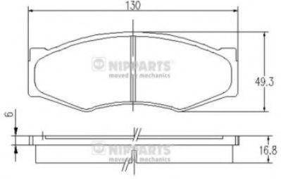 Гальмiвнi колодки дисковi JAPANPARTS арт. J3601011