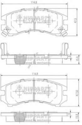 Гальмівні колодки JAPANPARTS арт. J3601035