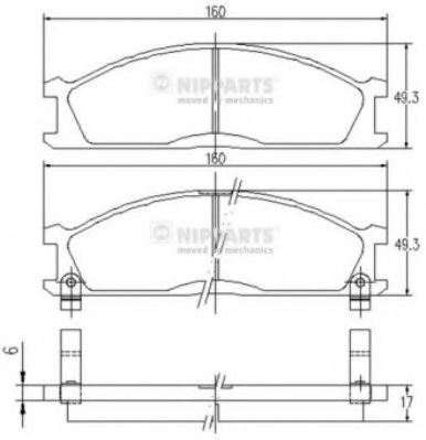 Гальмівні колодки BLUEPRINT арт. J3601037