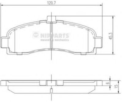 Гальмiвнi колодки дисковi ABS арт. J3601053