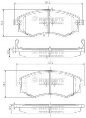 Гальмівні колодки TOKO CARS арт. J3601055