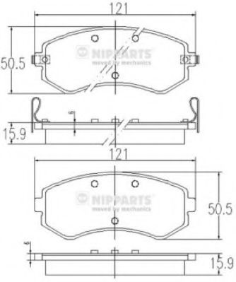 Гальмiвнi колодки дисковi JAPANPARTS арт. J3601060