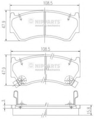 Гальмiвнi колодки дисковi JAPANPARTS арт. J3601062