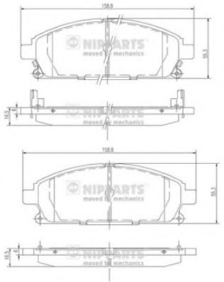 Гальмiвнi колодки дисковi BLUEPRINT арт. J3601071