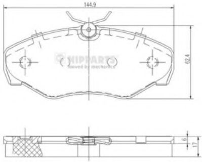 Гальмiвнi колодки дисковi TOKO CARS арт. J3601080