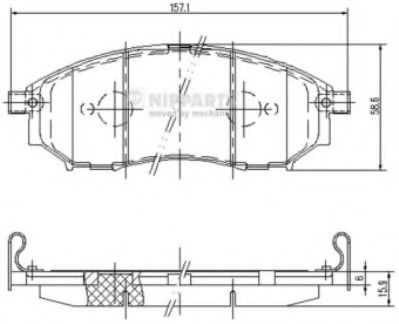 Гальмiвнi колодки дисковi ABS арт. J3601094