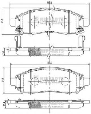 Гальмiвнi колодки дисковi JAPANPARTS арт. J3601095