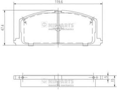 Гальмівні колодки JAPANPARTS арт. J3602035